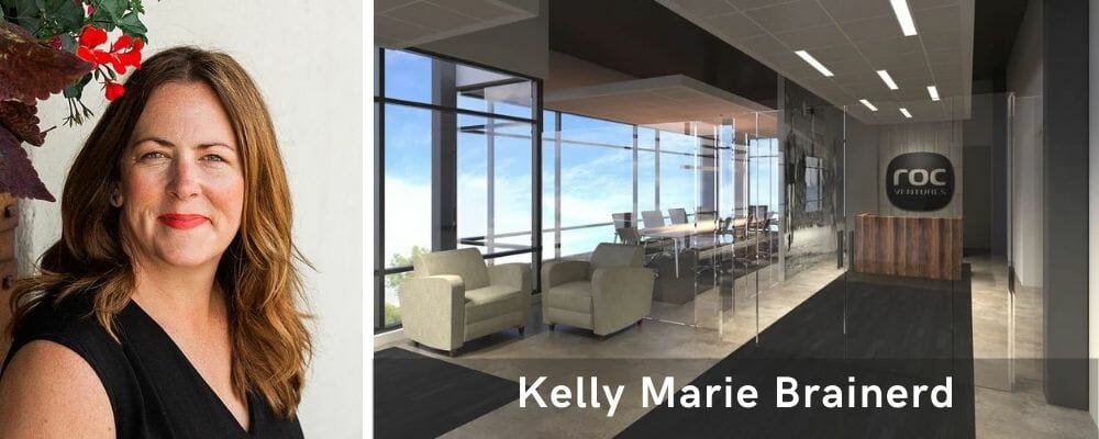 Contemporary lobby design by one of the top Milwaukee interior designers, Kelly Brainerd