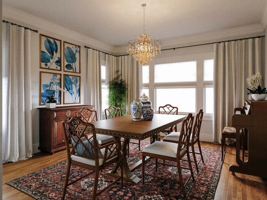 Formal dining room ideas by Decorilla designer Farzaneh K