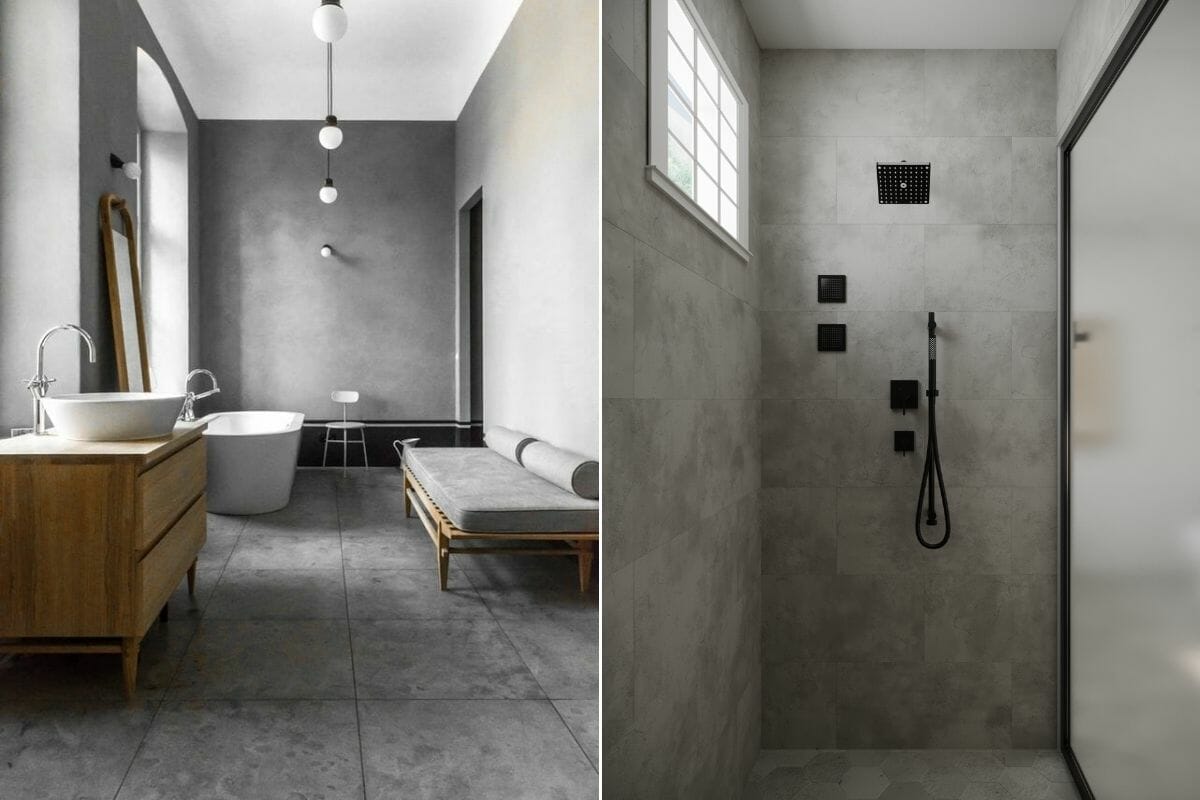 gray masculine bathroom decorating ideas
