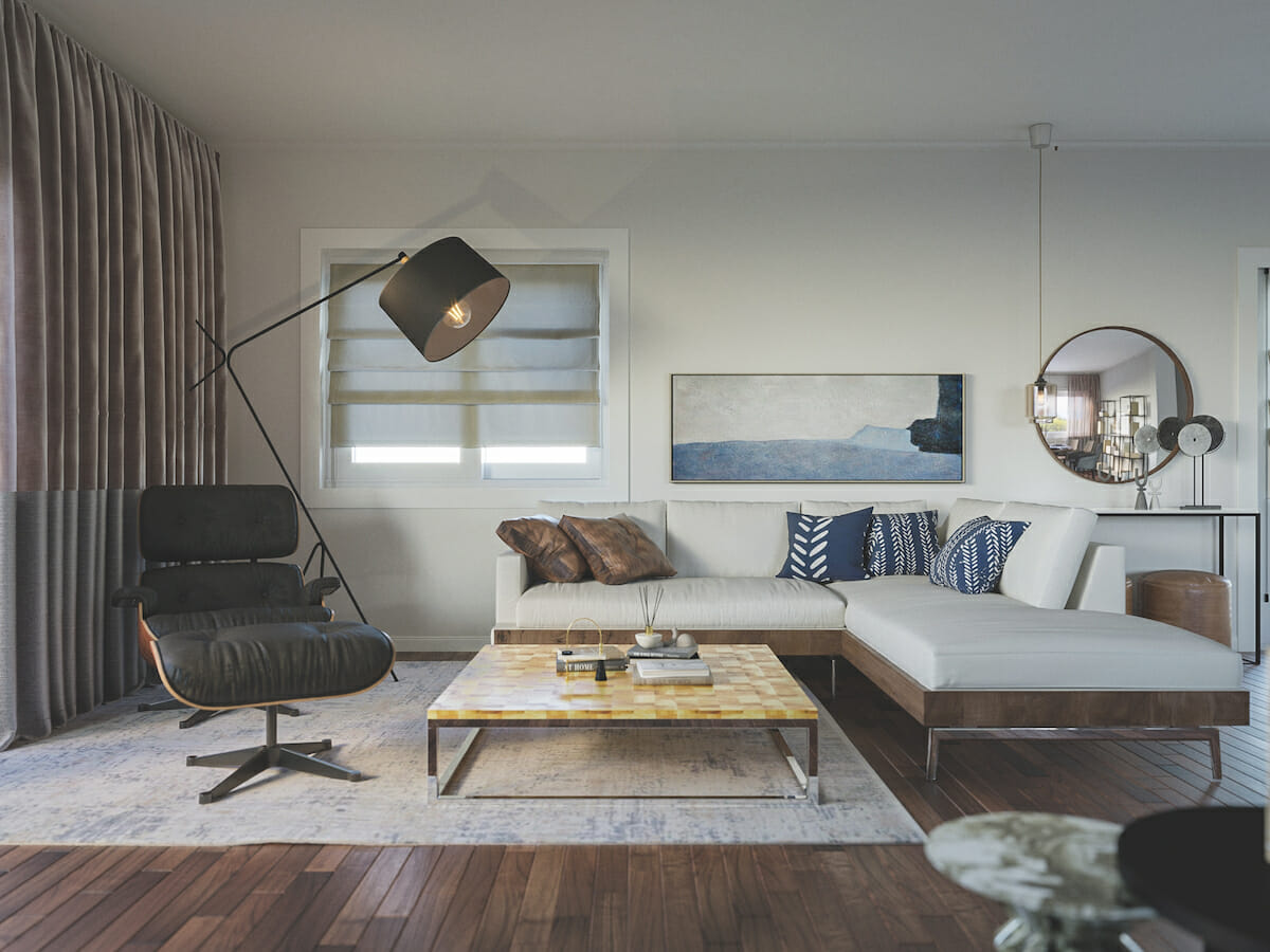 Interior design style quiz results - contemproary style by Decorilla designer Darya N.