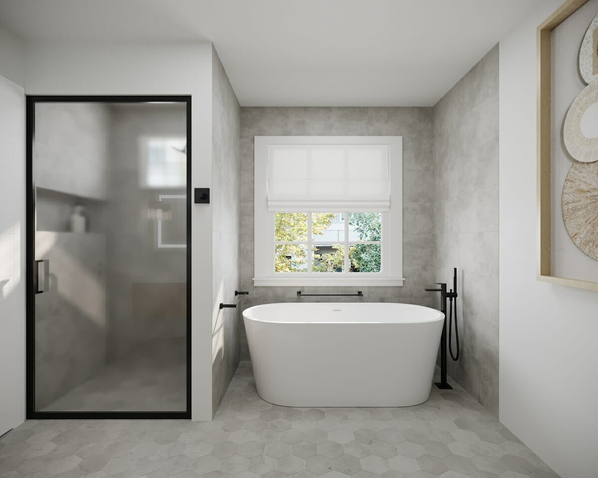 Masculine bathroom decor - Wanda P.