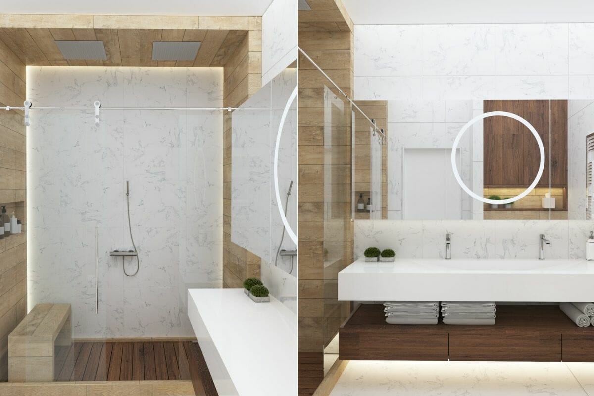 Minimal small bathroom trends 2022 -Kate S