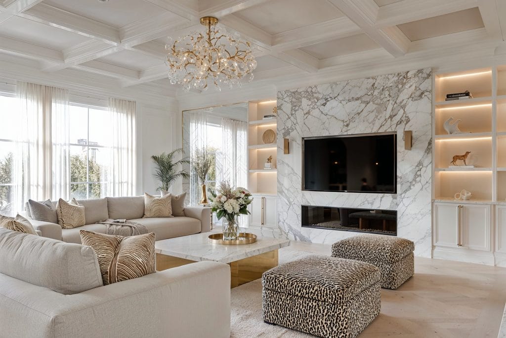 Modern glam living room by Decorilla