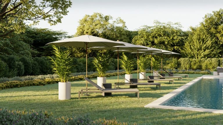 Before & After: Modern Pergola Design for a Poolside Patio - Decorilla