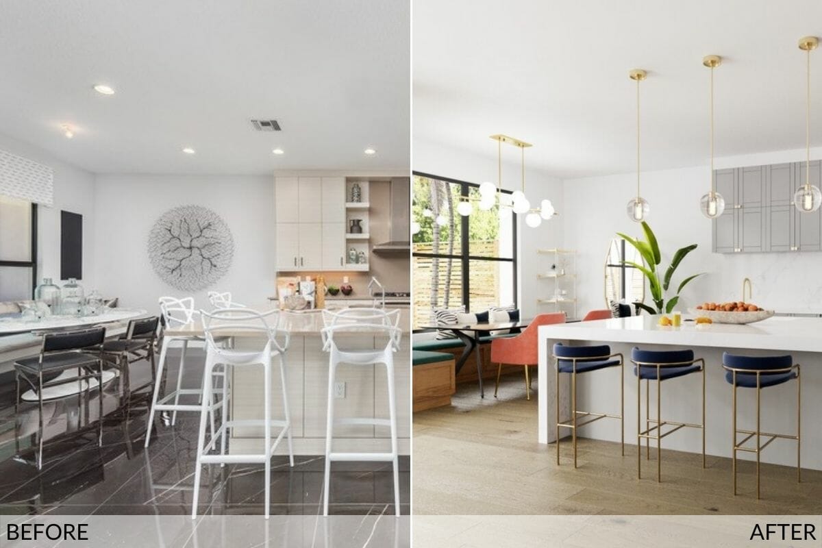 before and after the modern contemporary kitchen design