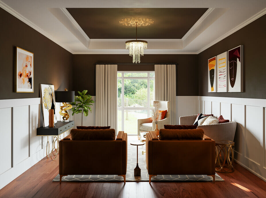 Beautiful, luxury glam living room