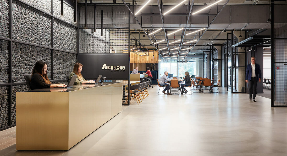 Construction offices by Perkins + Will office interior design services