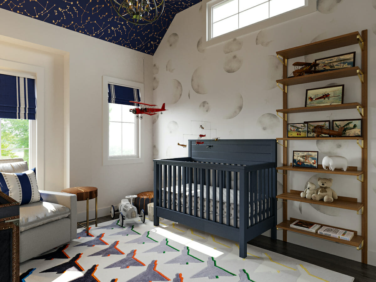 Cute nursery décor from local small shops by Decorilla designer, Berekely H.