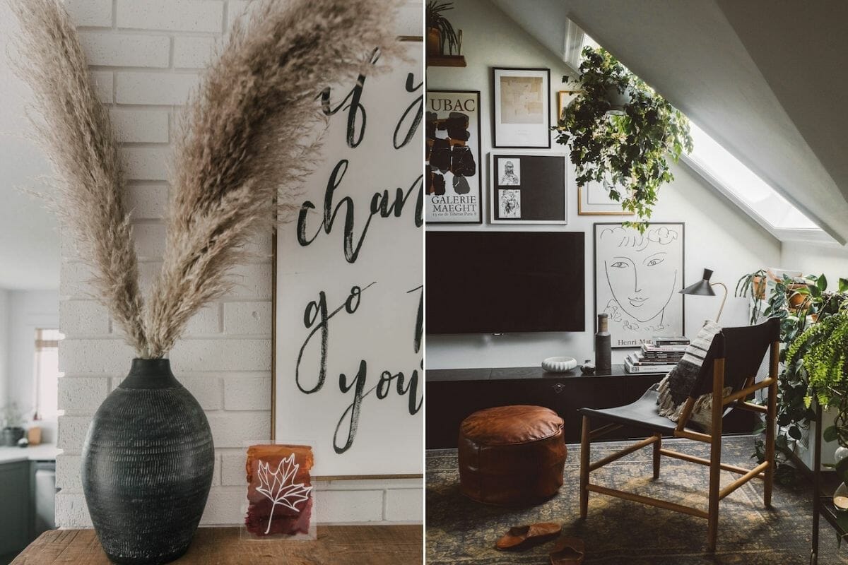 Fall home décor for the living room and mantel