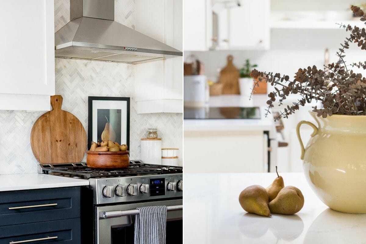 Fall kitchen décor with pears