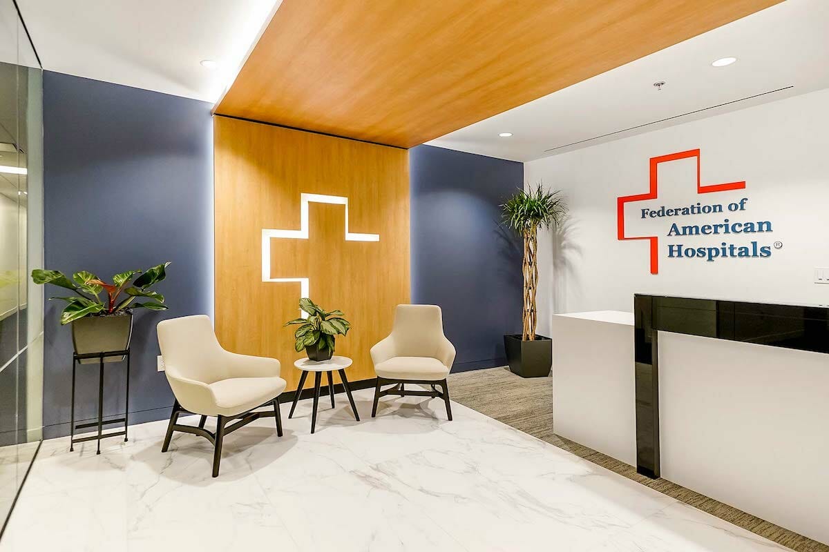 Healthcare lobby by Workspace Interiors office interior designers