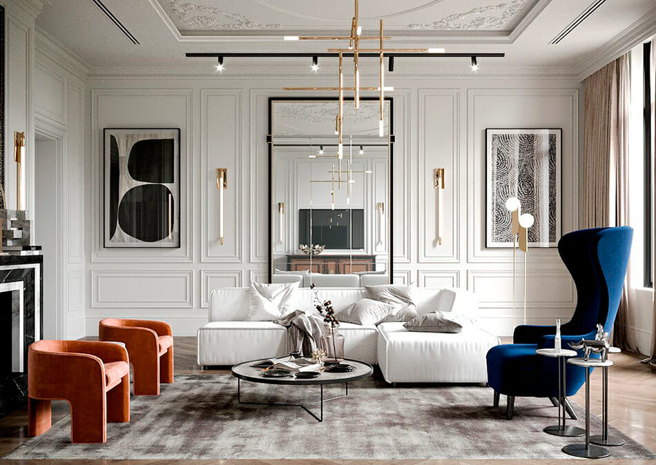 Luxe modern classic interior design