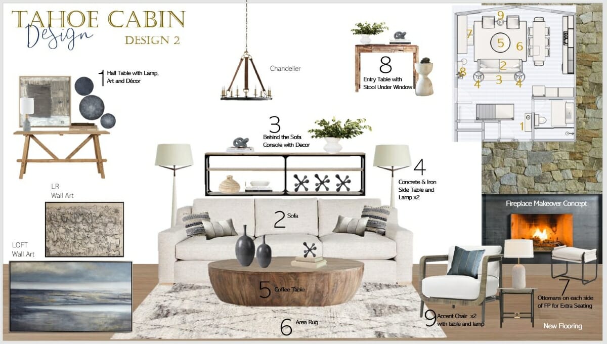 Online interior design moodboard by Decorilla