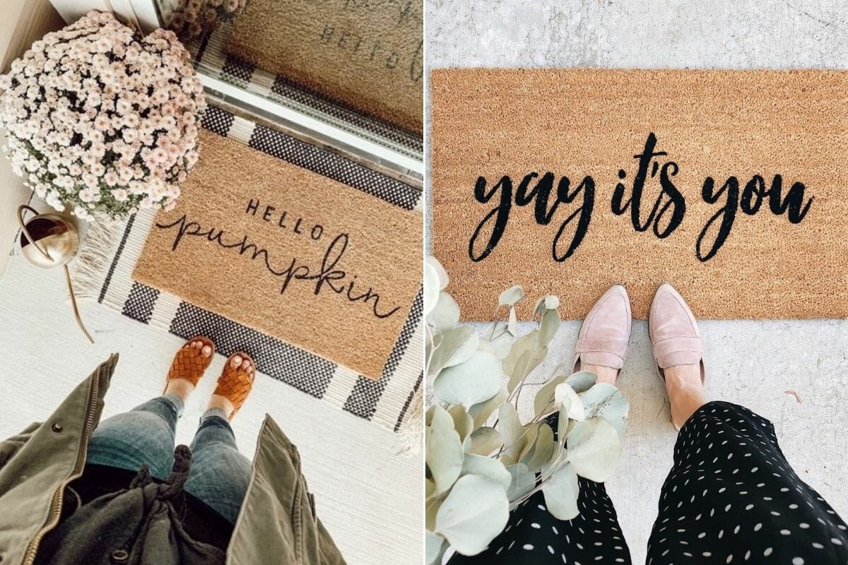 Personalized doormats as housewarming gifts