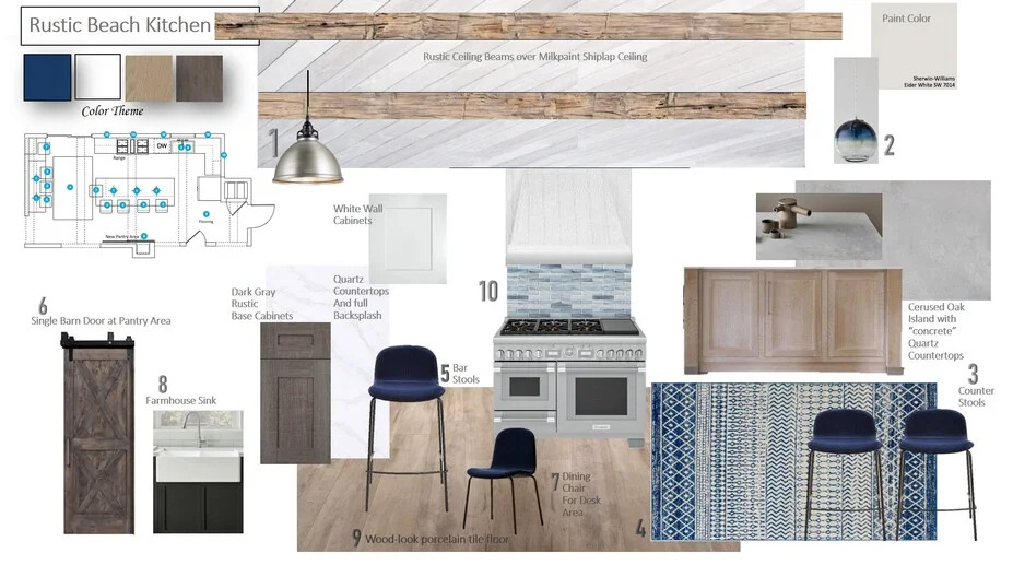 Rustic kitchen mood board by Decorilla