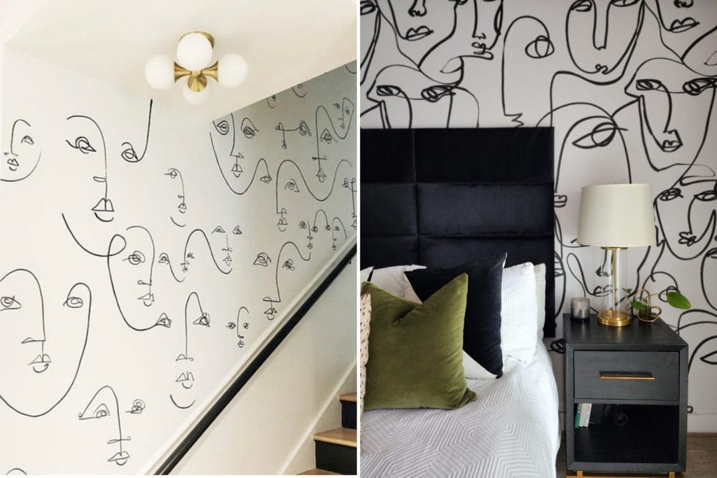 Wallpaper ideas in interiors by Decorilla designers, Lauren L. and Shameika B.