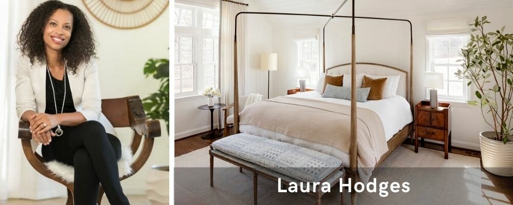 Minimal bedroom by top interior decorator, Laura Hodges