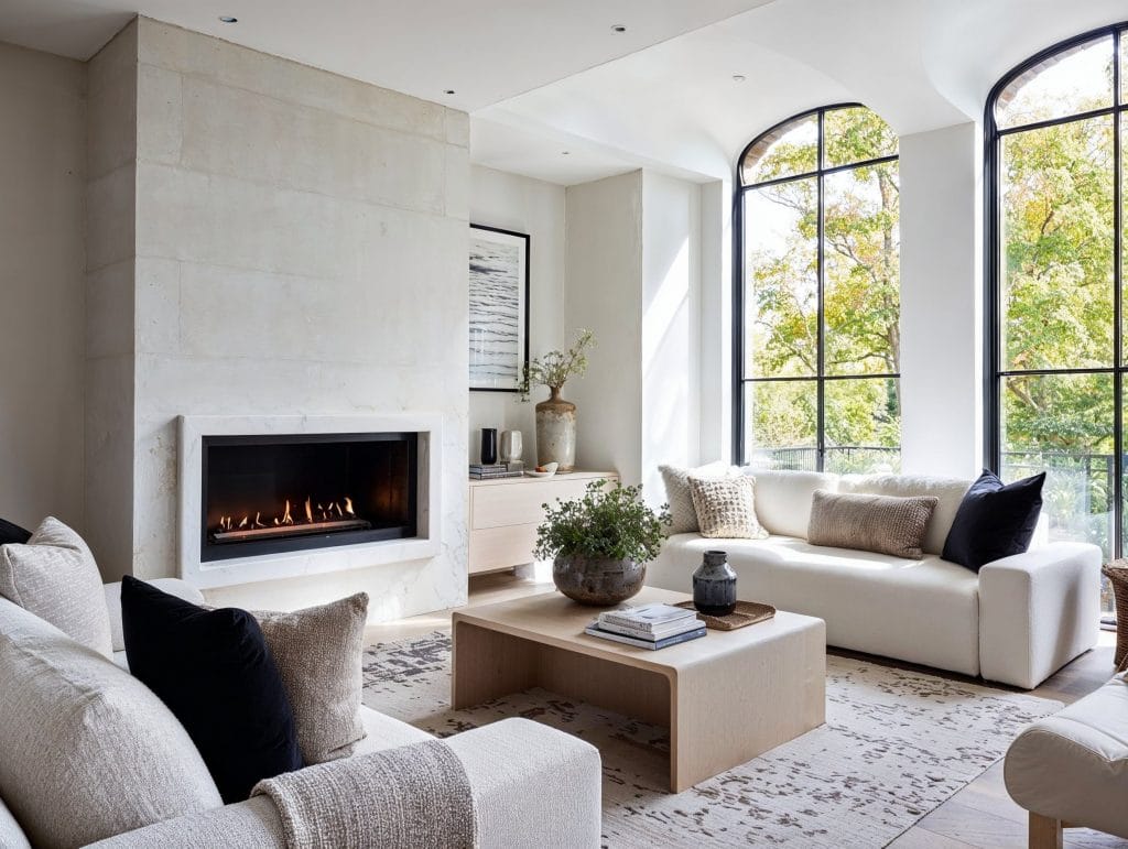 Scandinavian minimalist living room by Decorilla
