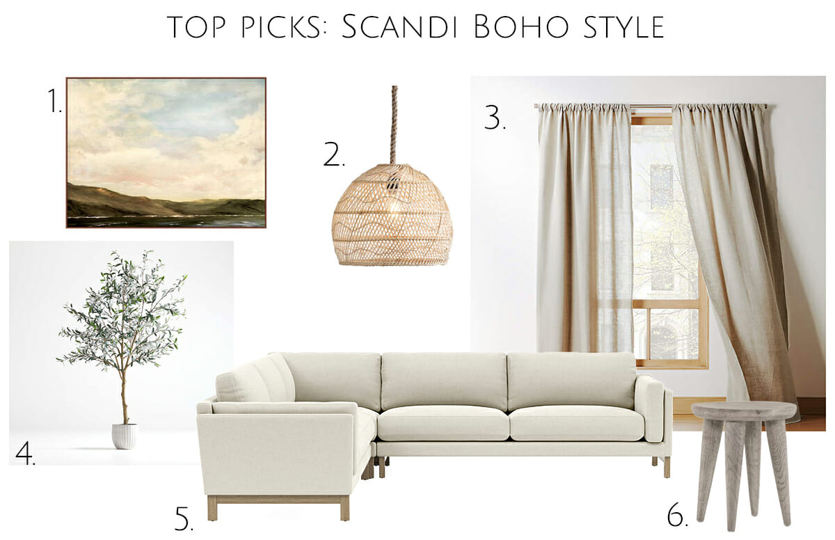 Top Picks for boho scandi living room