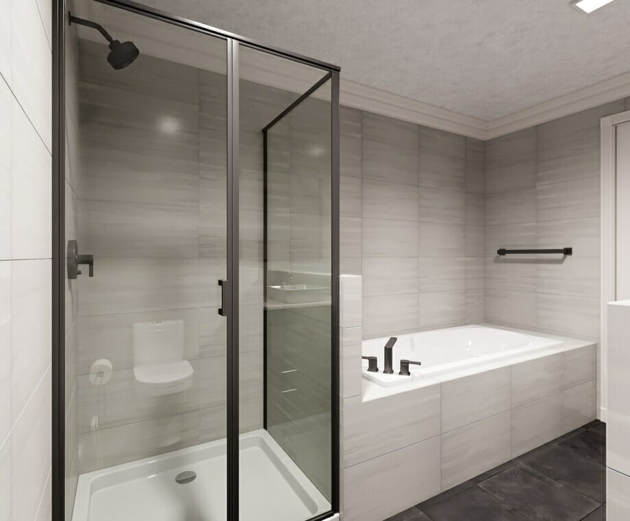 basement bathroom and shower design