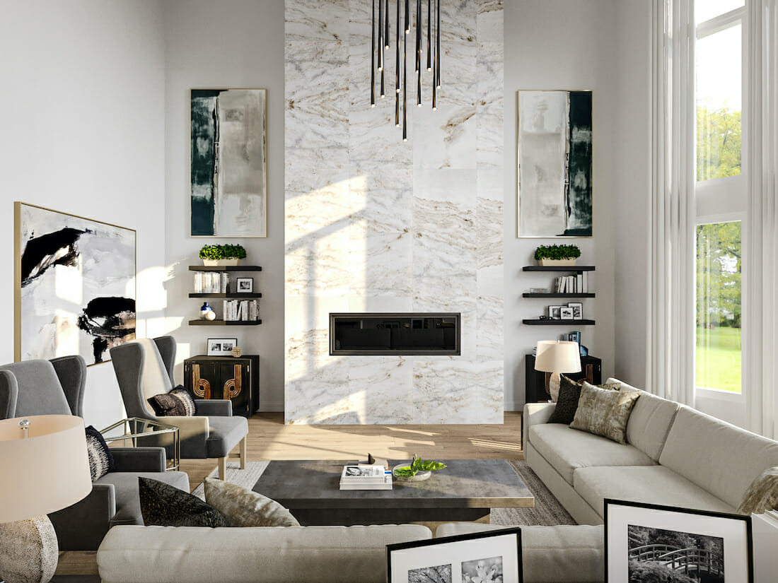 decorilla vs havenly comparison - high end living room by Decorilla