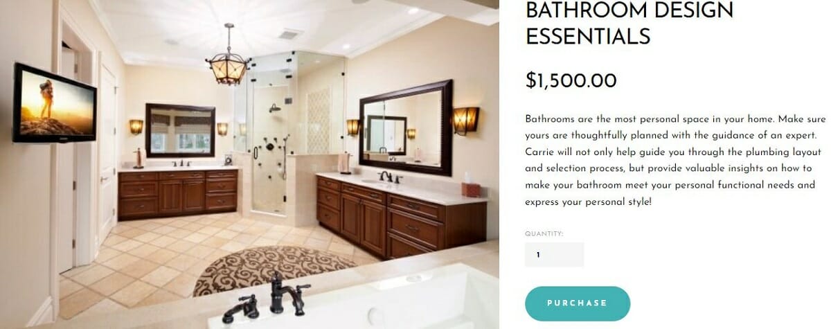 Bailliage design d'intérieur de salle de bain en ligne