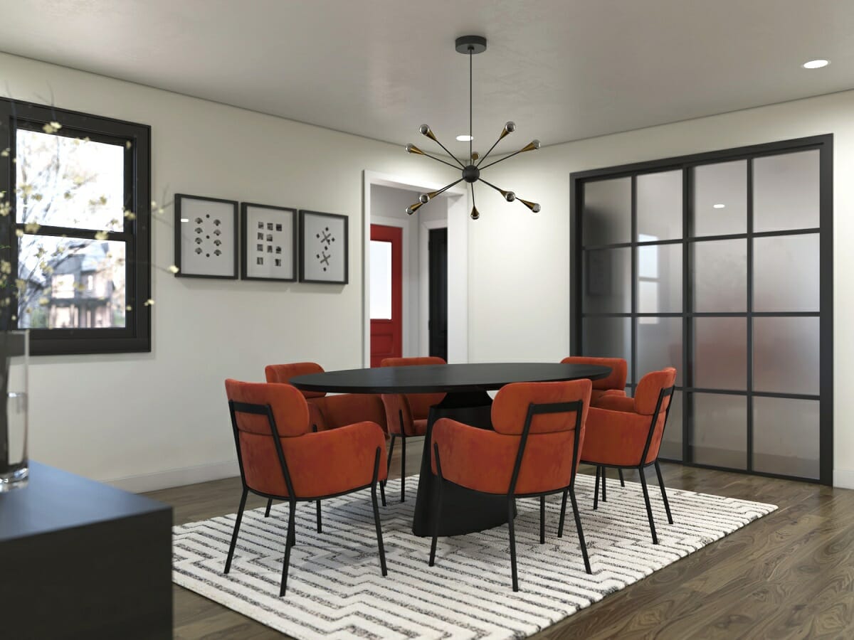 Contemporary dining room by online interior designer Shofy D