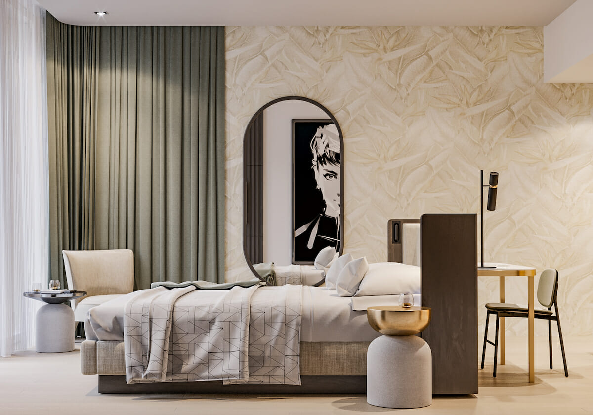 Creative bedroom ideas for couples by Decorilla designer Mladen C