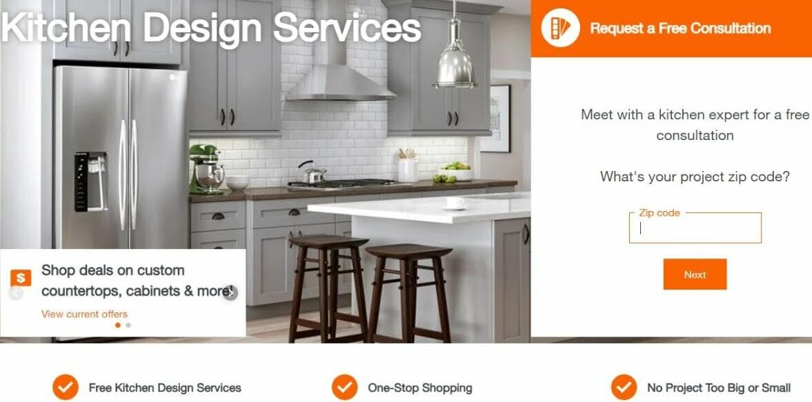Home Depot online kitchen design