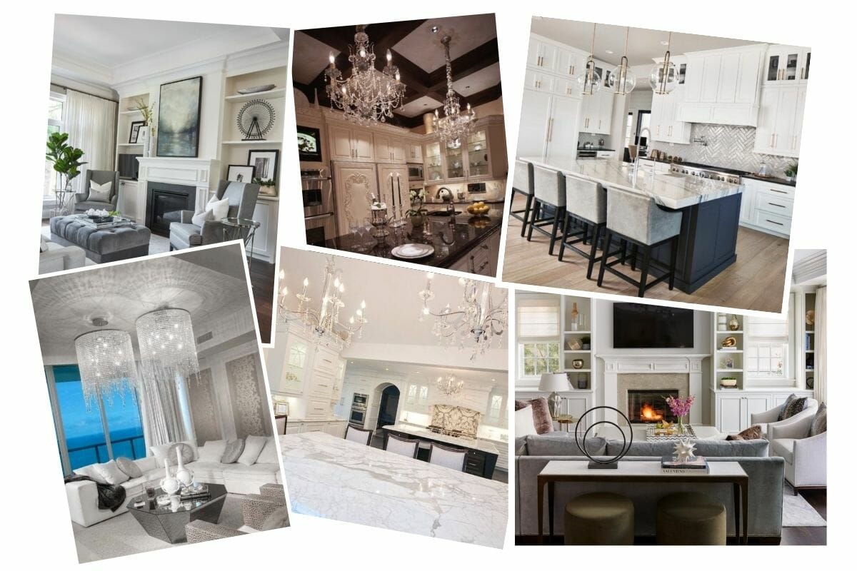 Inspiration board for transitional kitchen and living room