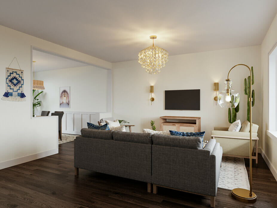 Modern moroccan inspired living room