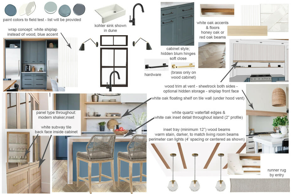 Moodboard by Decorilla online kitchen design services