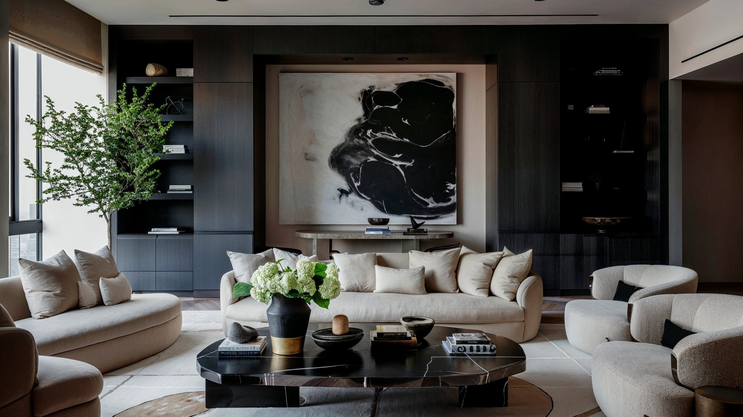 Before & After: Neutral Interior Design with Glam Décor