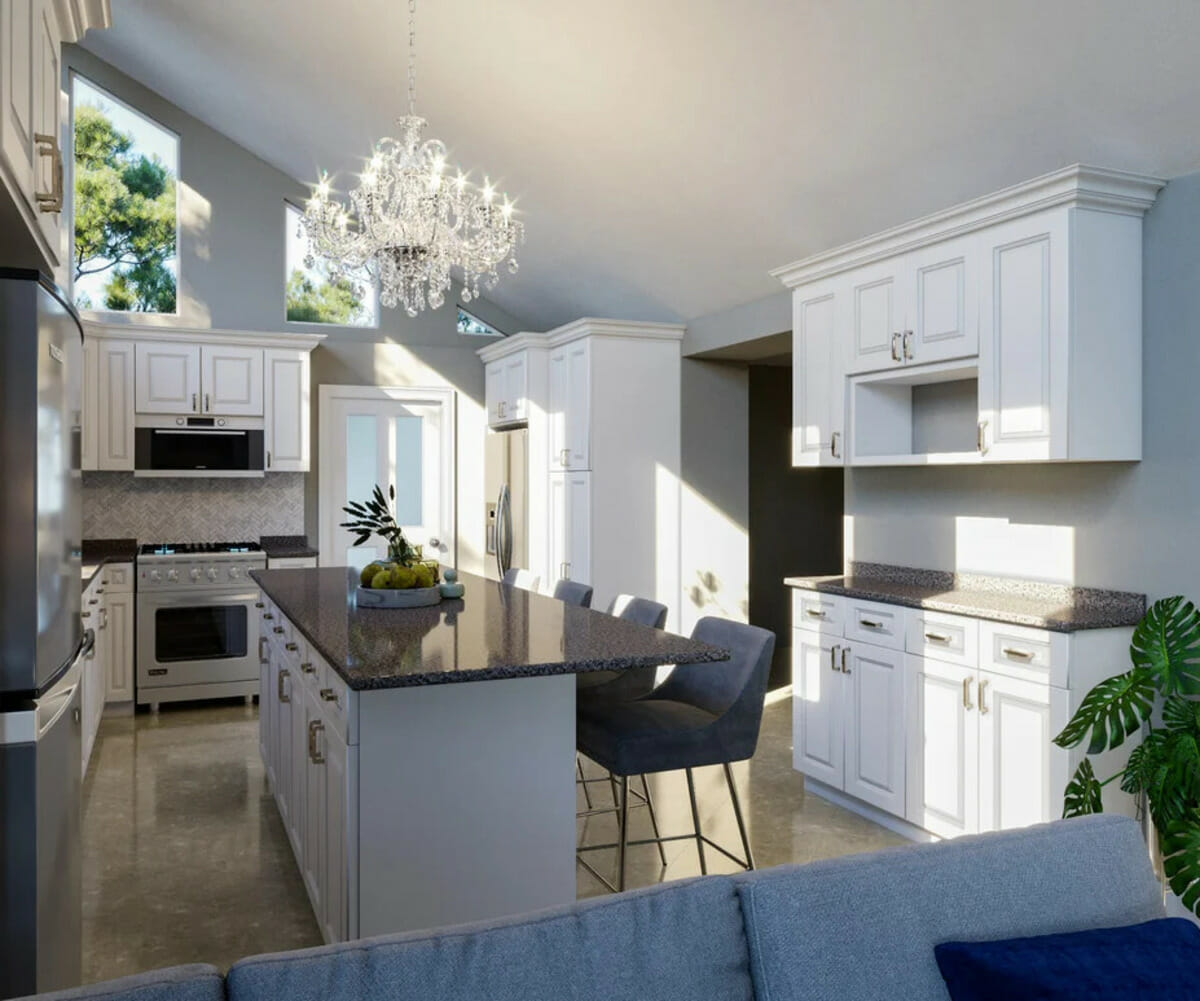 Transitional kitchen design by Decorilla