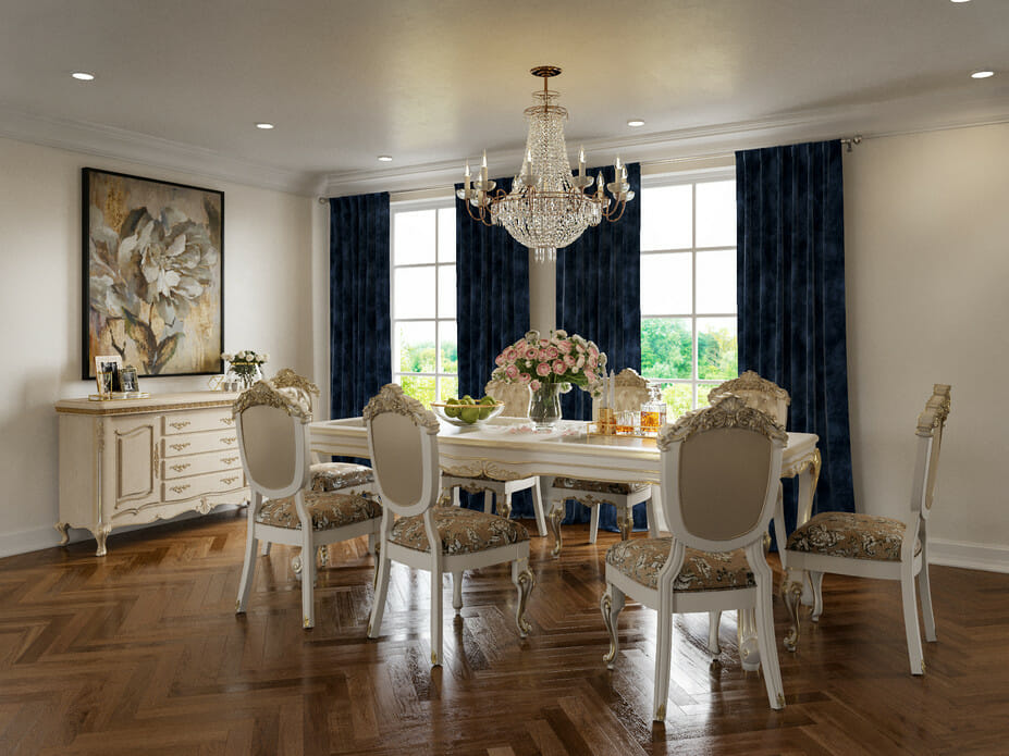 dining room curtain ideas by decorilla designer Tijana z