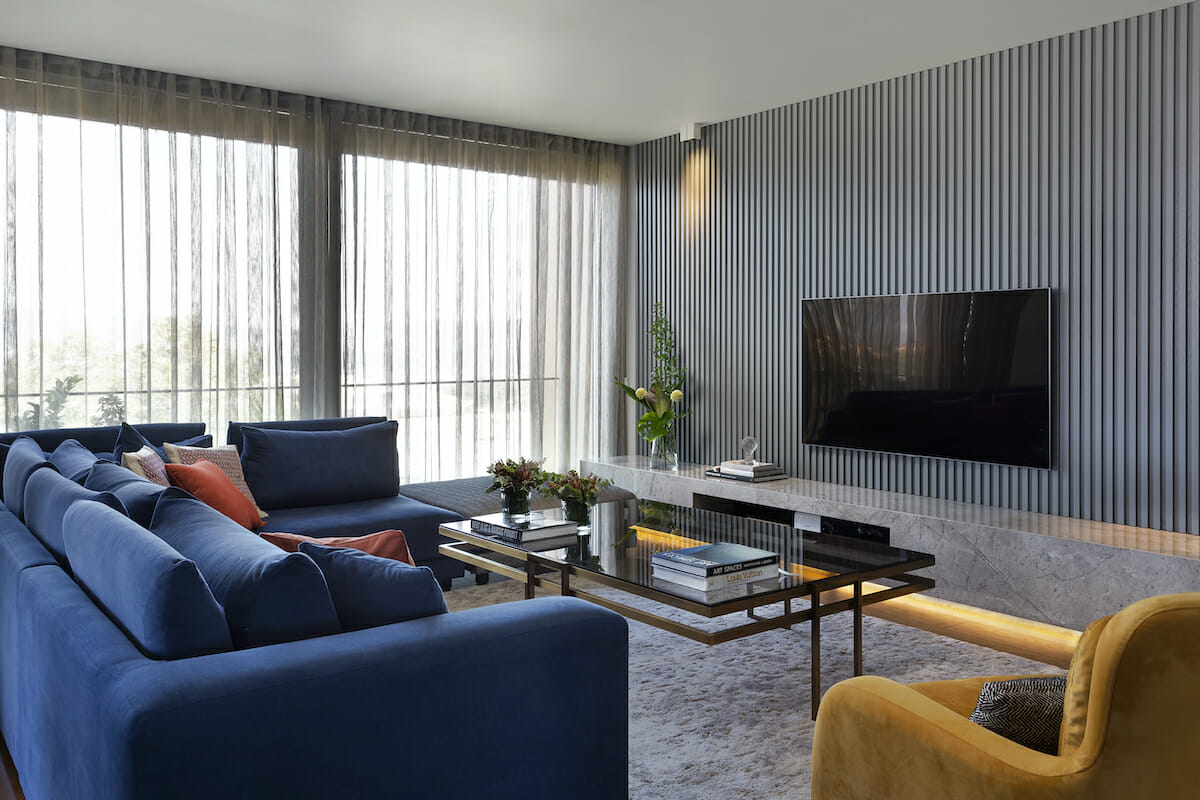 minimal eclectic interior design living room