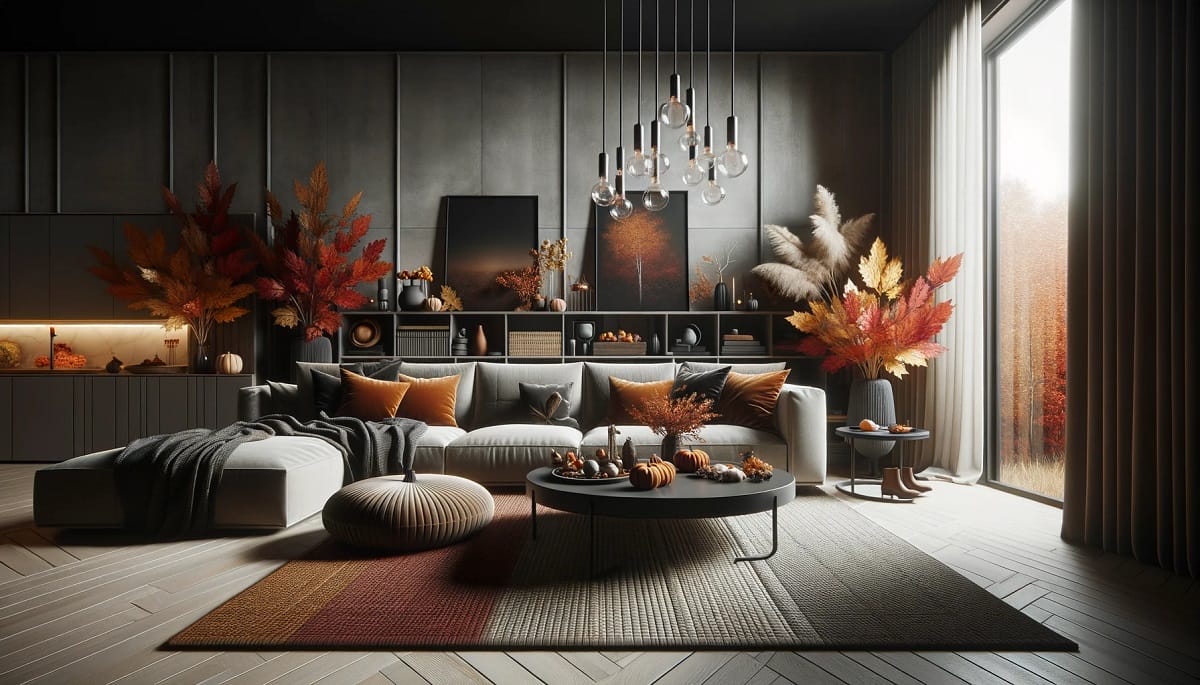 thanksgiving decorating ideas and colors for a living room