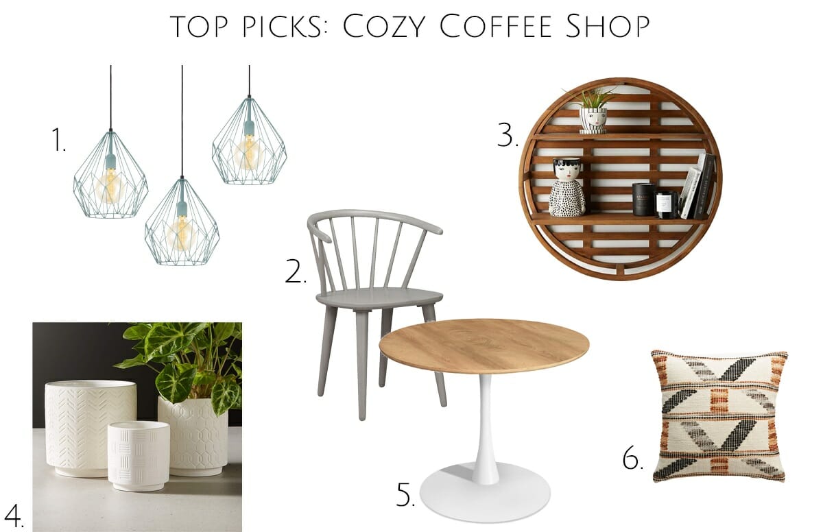 Eclectic and green coffee shop interior decor ideas