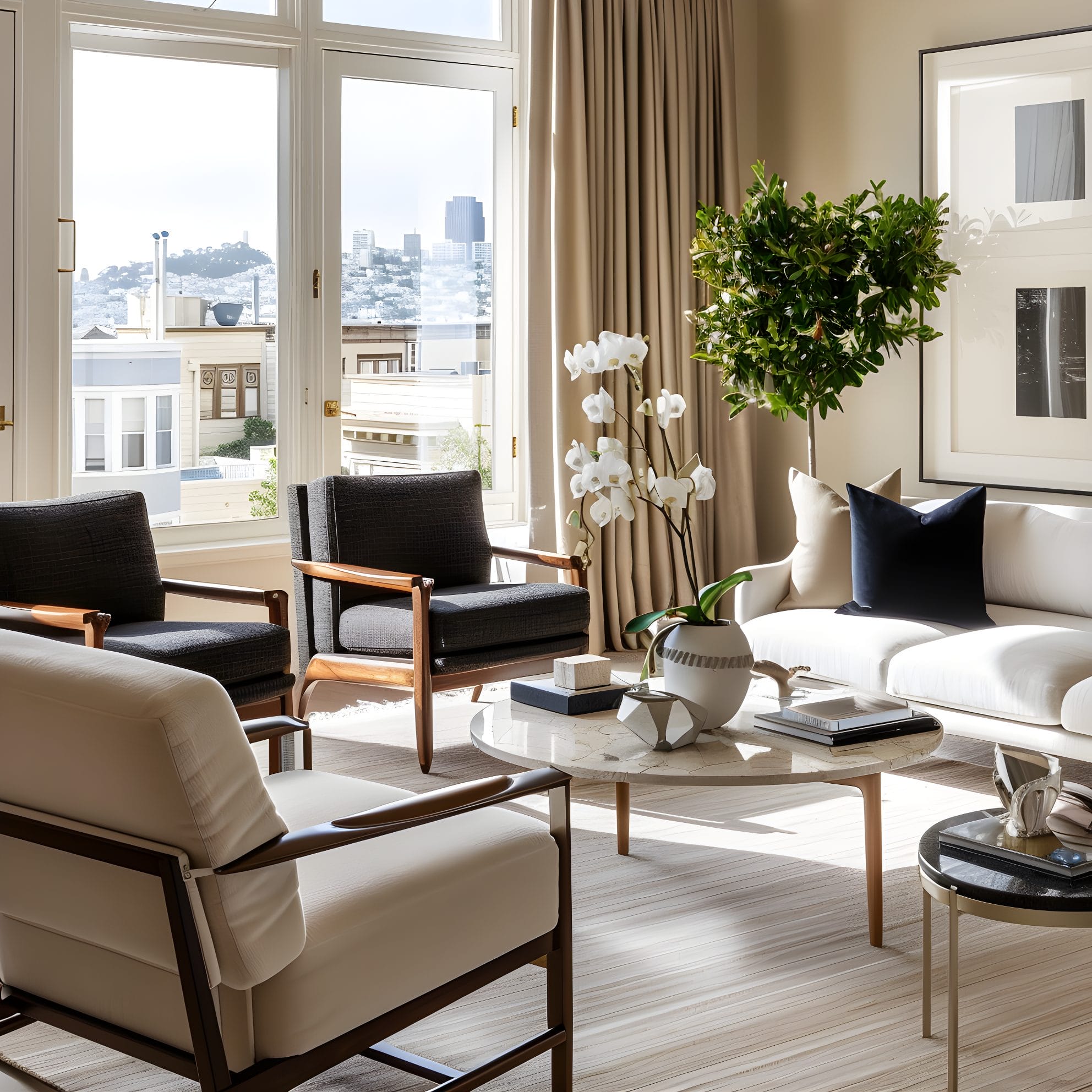 Before & After: Subtle Glam Living and Dining Room Combo