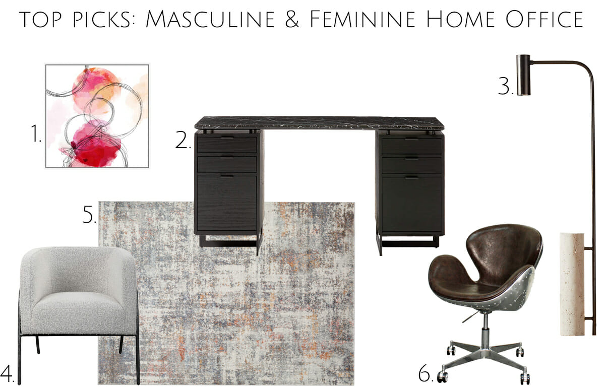 Masculine and feminine home office - Top Picks