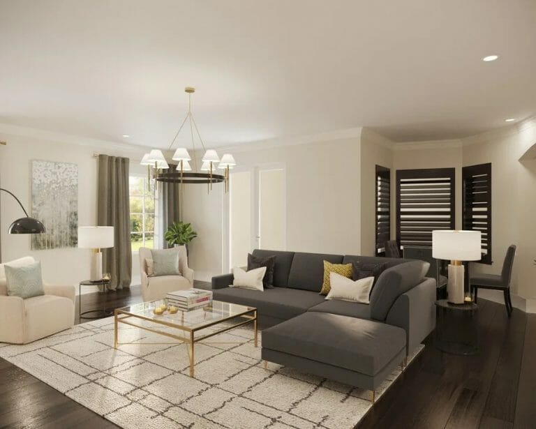 Before & After: Open Floor Plan Interior Design Refresh - Decorilla ...