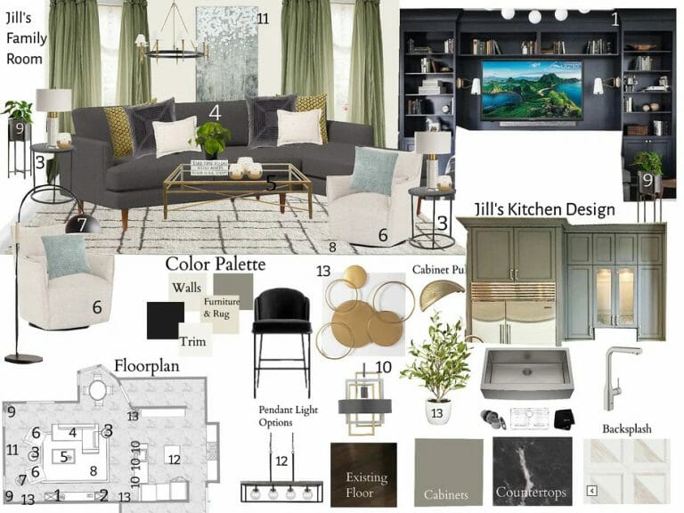 Before & After: Open Floor Plan Interior Design Refresh - Decorilla ...