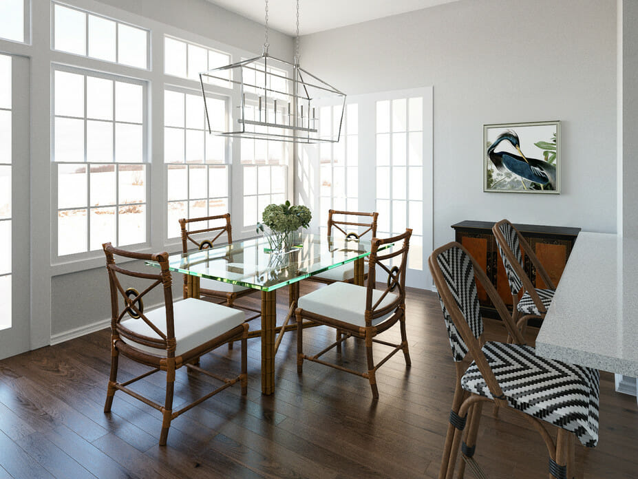 Simple breakfast area ideas by Decorilla designer MaryBeth C.