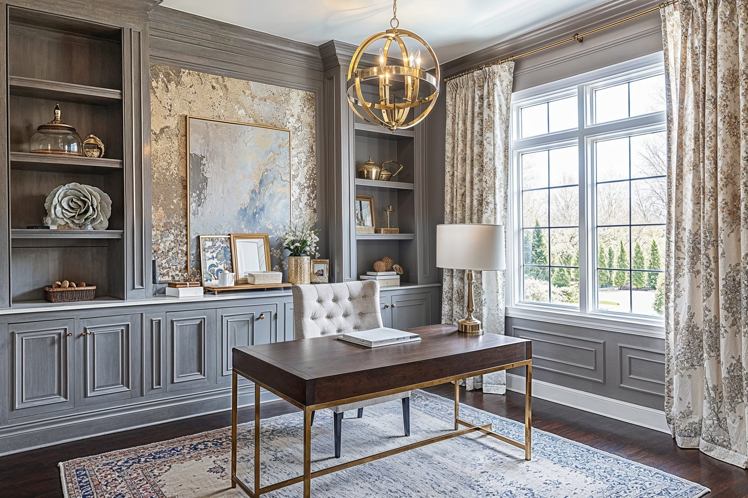 Before & After: Traditional Home Office Interior Design