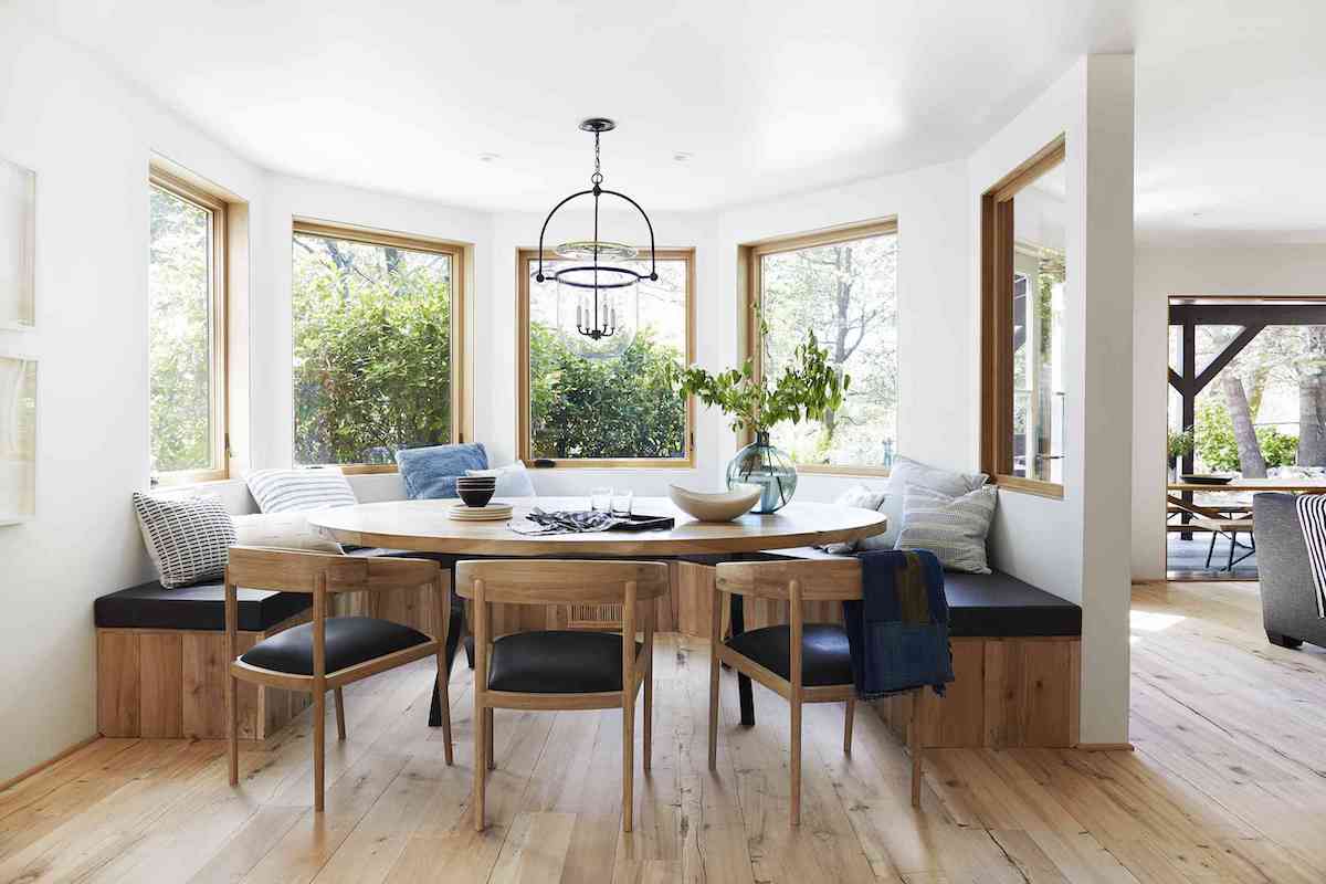 natural breakfast nook lighting ideas