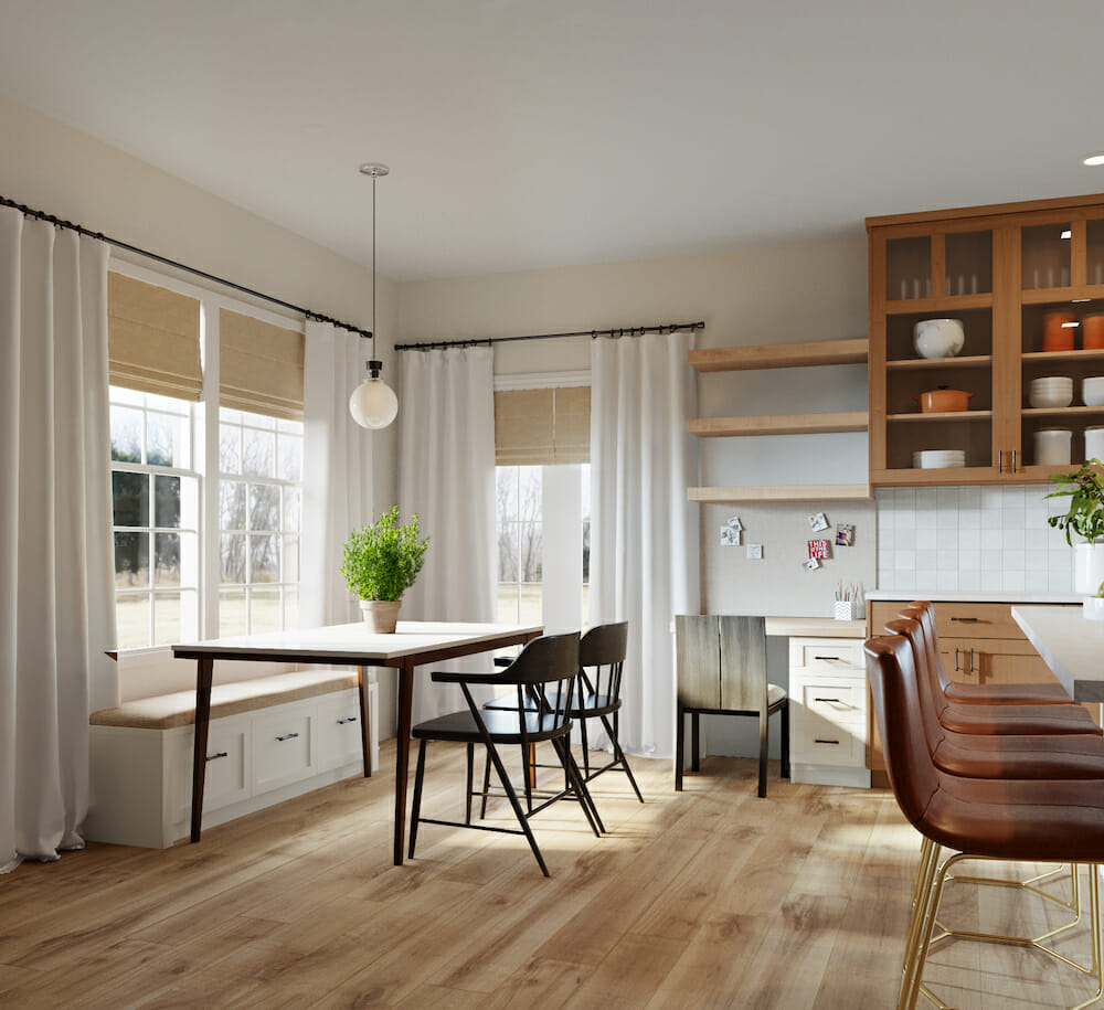 transitional kitchen nook ideas by decorilla designer, Casey H.