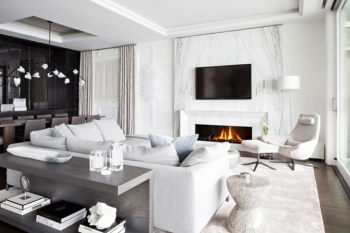 All white interior design Vancouver - Kelly