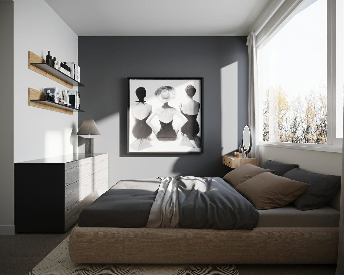 Contemporary bedroom by online interior designer Liana Salvadori