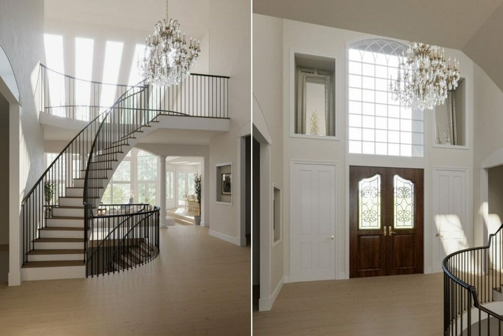 Before & After: Classy All White Interior with Gold Accents