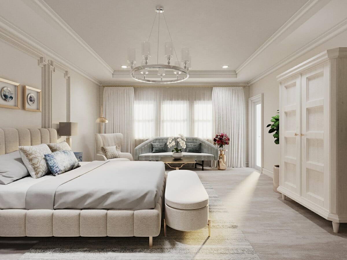 Glam bedroom by online interior designer Aida Anis